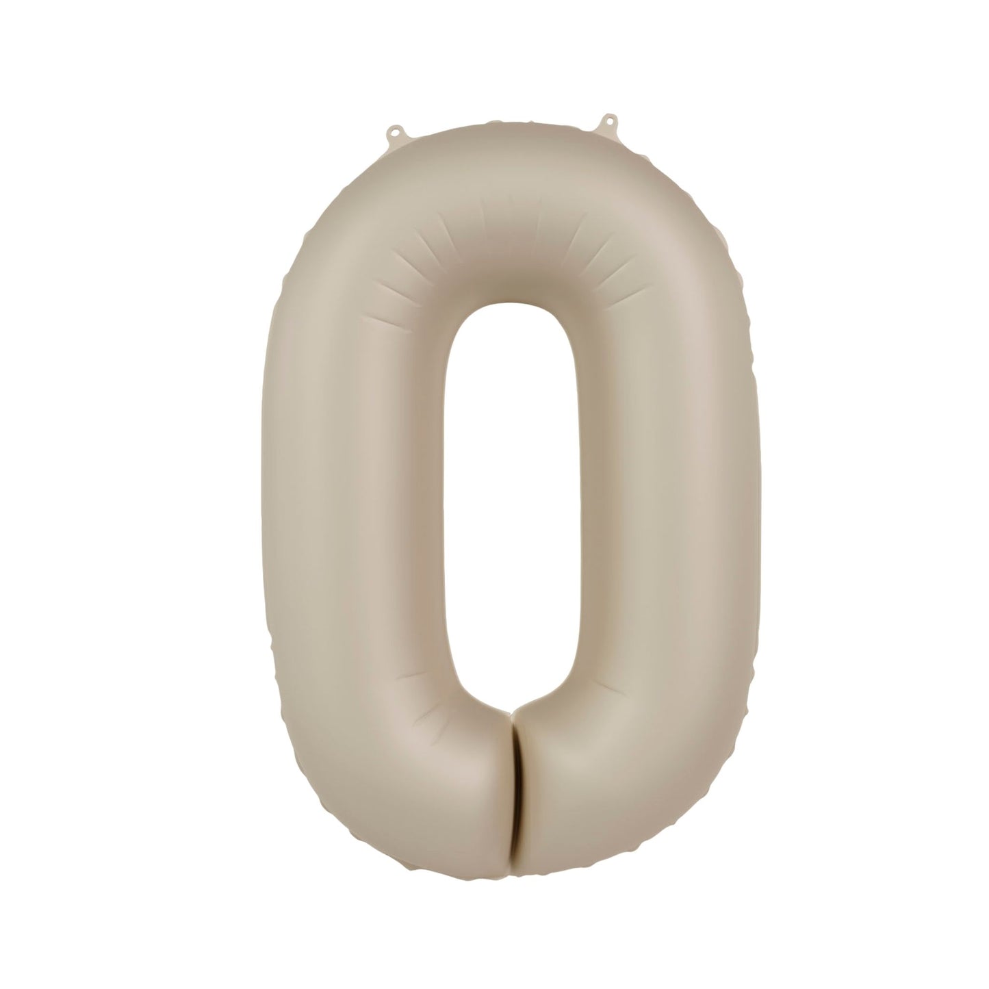 Folieballon cijfer 0 Beige 86 cm