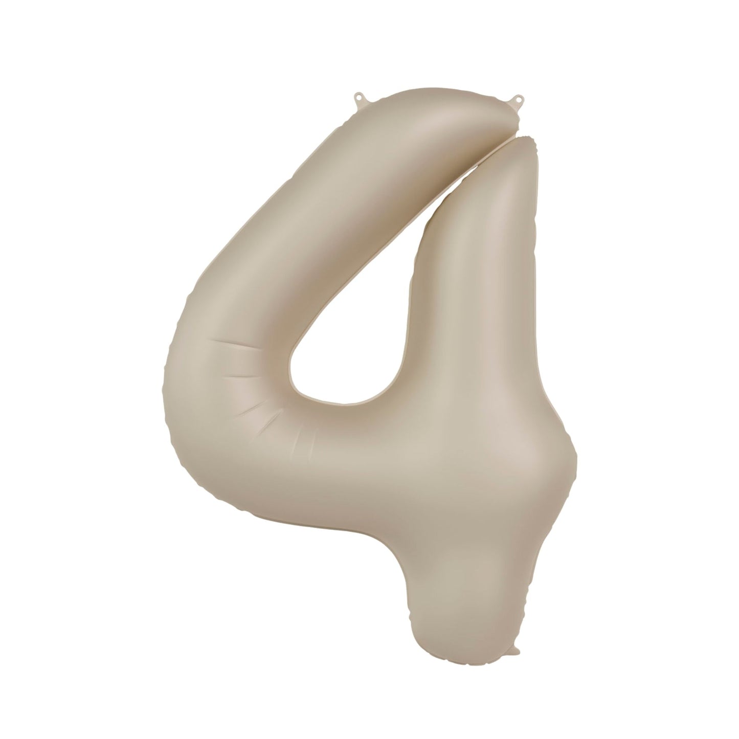 Folieballon cijfer 4 Beige 86 cm
