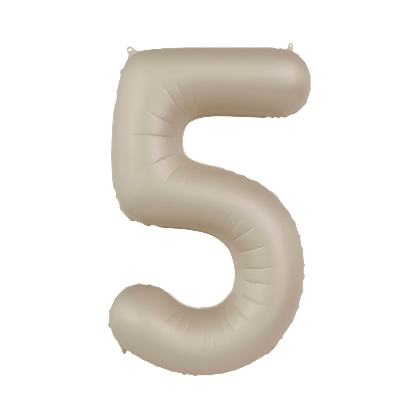 Folieballon cijfer 5 Beige 86 cm