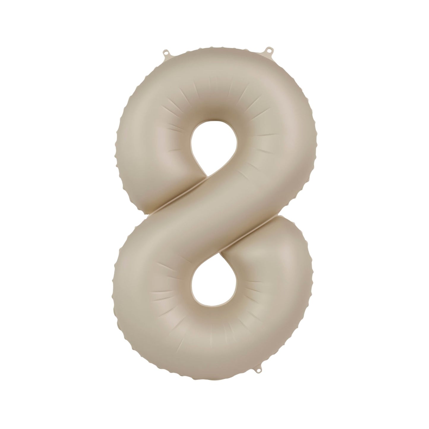 Folieballon cijfer 8 Beige 86 cm