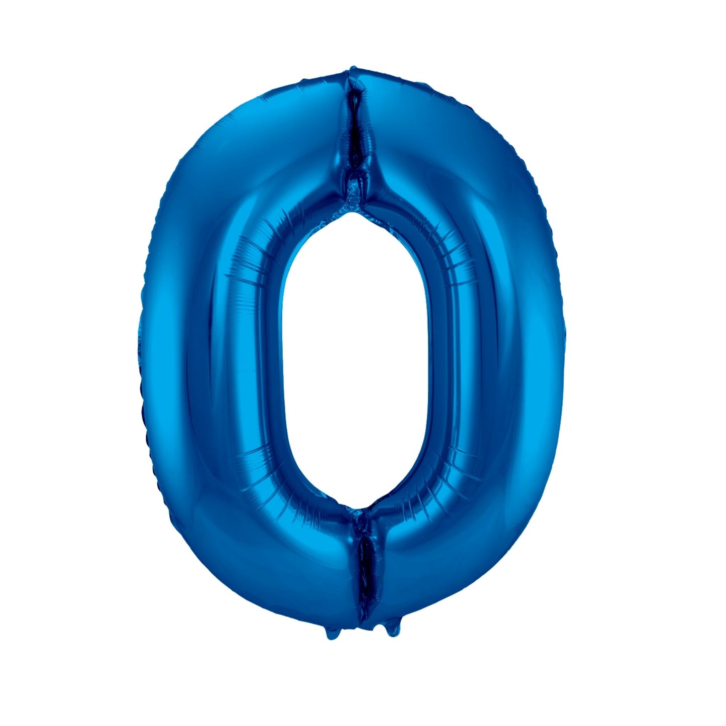 Folieballon cijfer 0 Blauw 86 cm