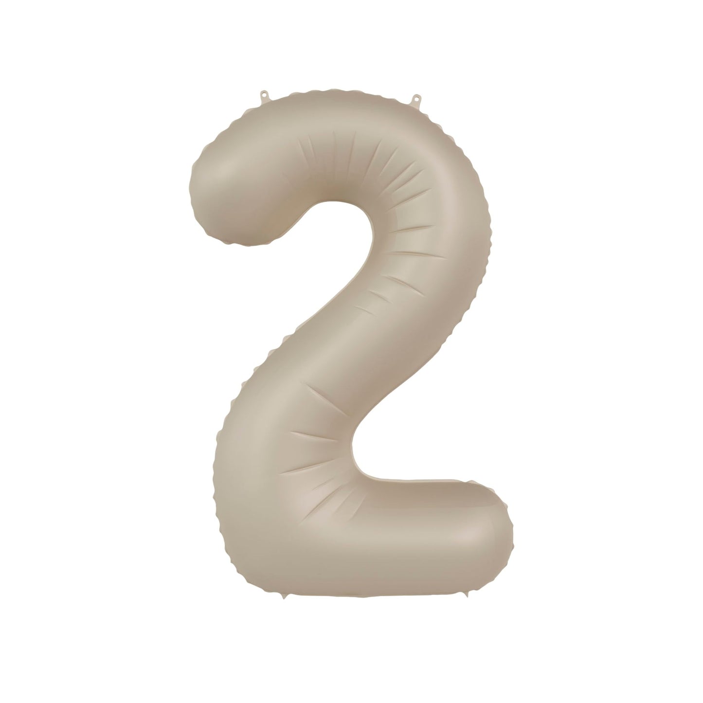Folieballon cijfer 2 Beige 86 cm