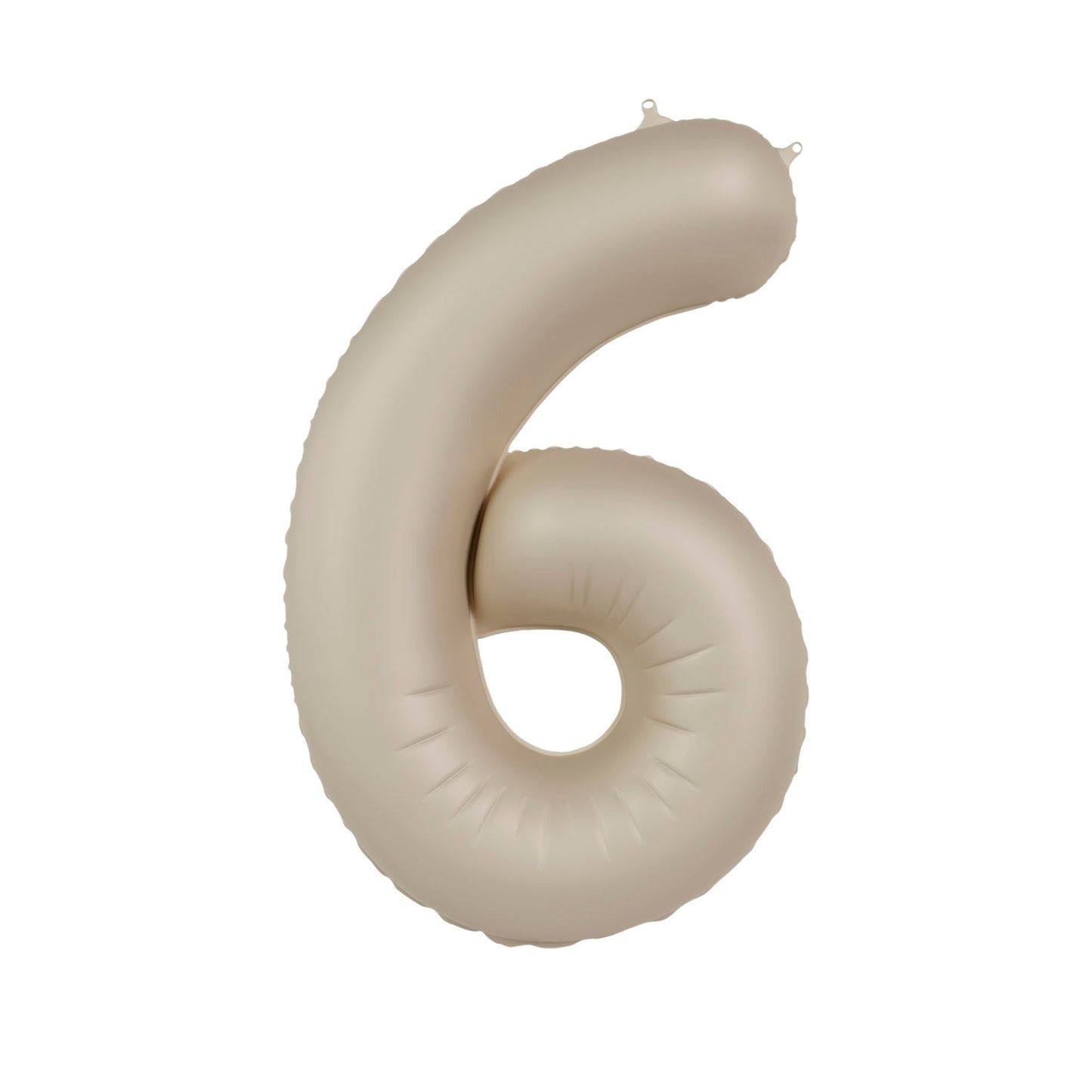 Folieballon cijfer 6 Beige 86 cm