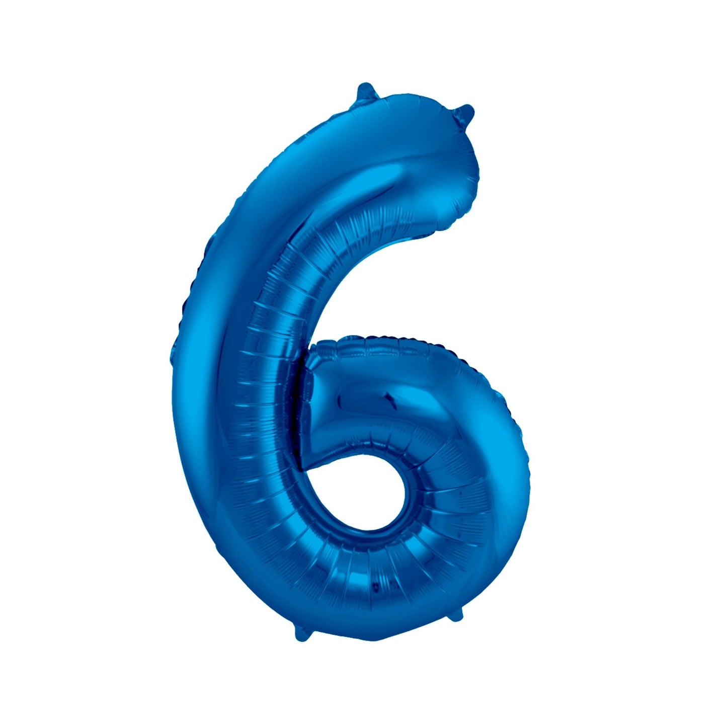 Folieballon cijfer 6 Blauw 86 cm